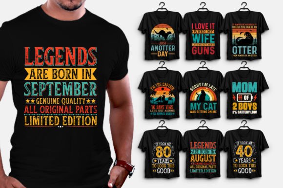 T-Shirt Design Bundle-Retro Vintage