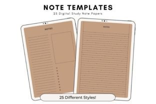 Note Tan Tan Printable Note Templates Graphic by thedigitaldoodle · Creative Fabrica
