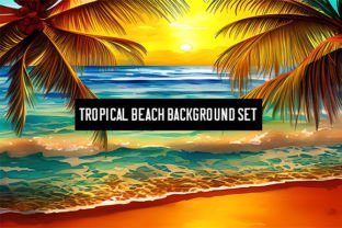 12 Tropical Beach Backgrounds Graphic by IndigoCreations · Creative Fabrica