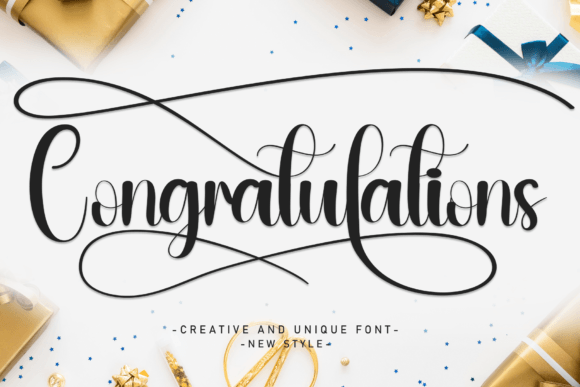 Congratulations Script & Handwritten Font By william jhordy