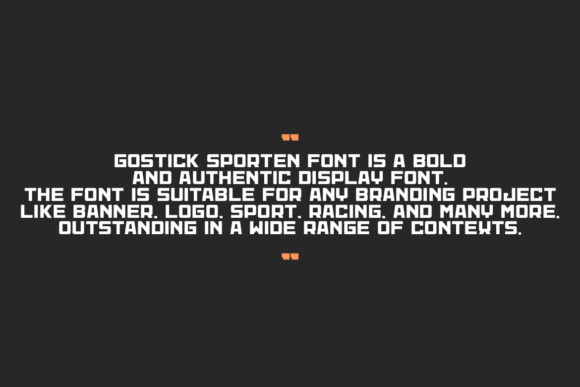 Gostick Sporten Font - Preview 4