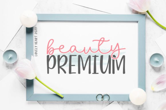 Love Heart Duo Font PNG with transparent background - Preview 1