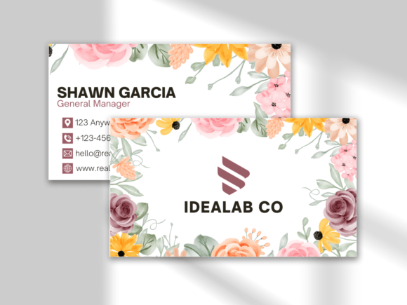 Minimalist Flower Corporate Busines Card Graphics