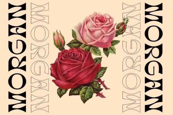 Morgan Flower Font PNG with transparent background - Preview 1