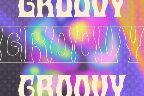 Psychedelic Reminiscent Font PNG with transparent background - Preview 1