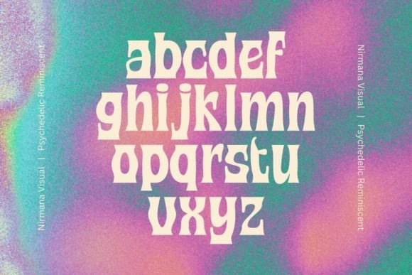 Psychedelic Reminiscent Font PNG with transparent background - Preview 4
