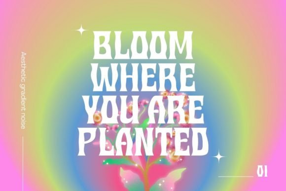 Psychedelic Reminiscent Font PNG with transparent background - Preview 5