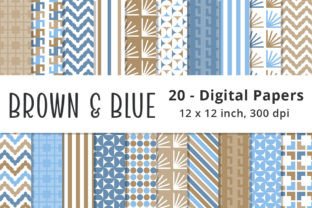 Blue and Brown Digital Background Paper Graphic by Lemon Paper Lab ...