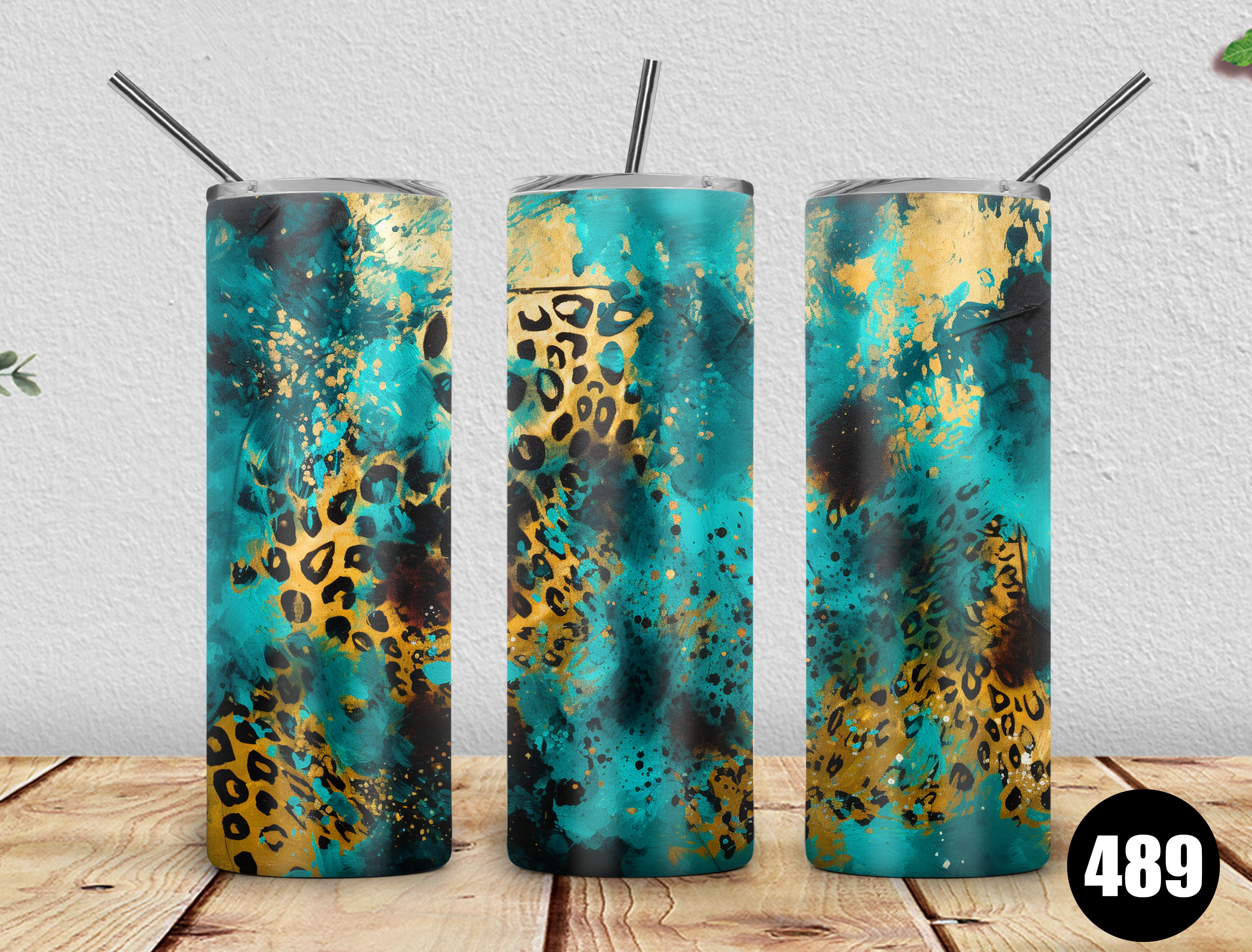 Leopard Skin 20oz Skinny Tumbler Graphic by TE300 · Creative Fabrica