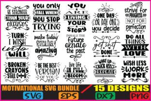 Motivational Svg Bundle Graphic by creativestudiobd1 · Creative Fabrica