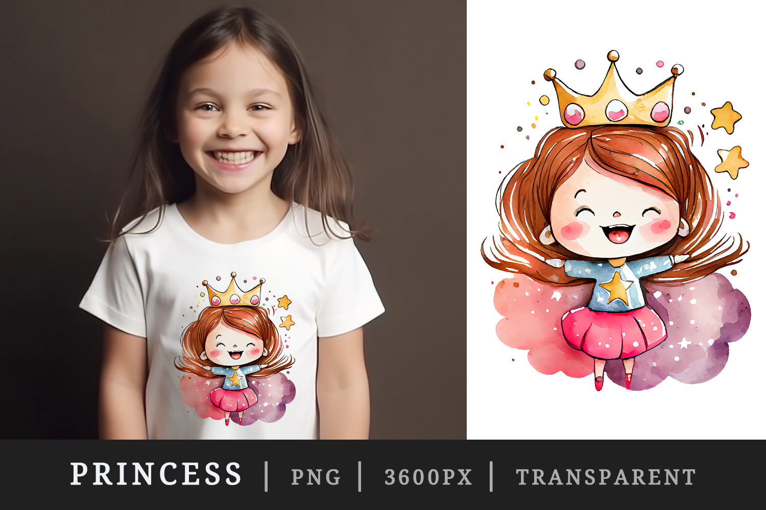 Watercolor Princess Graphic by Tati Design · Creative Fabrica
