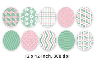 Pink and Mint Digital Paper Backgrounds Graphic by Lemon Paper Lab ...