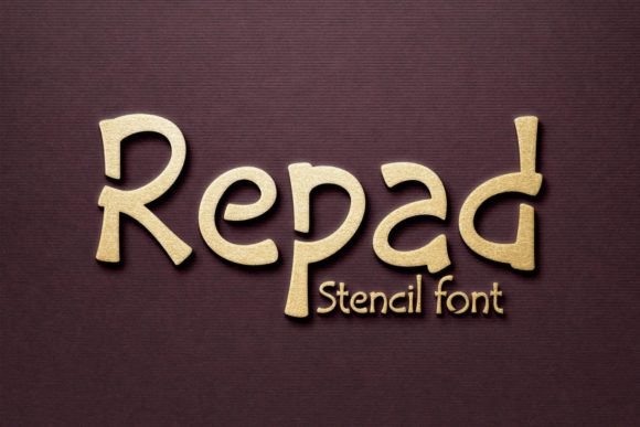 Repad Stencil Font by Digital Typeface Studio · Creative Fabrica font preview