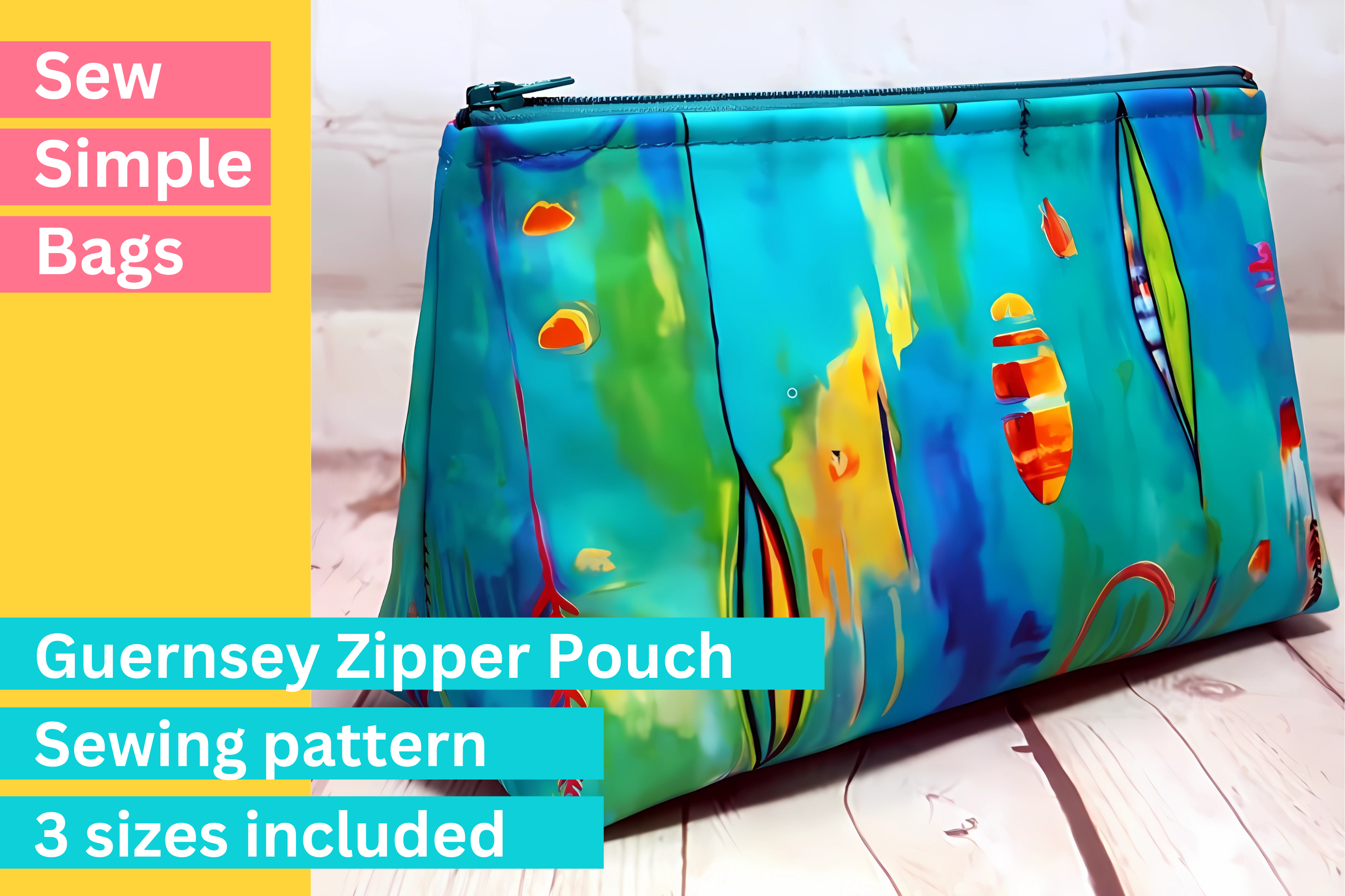 Guernsey Zipper Pouch Sewing Pattern X3