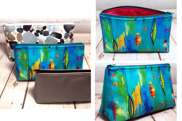 three size zipper pouch sewing project
