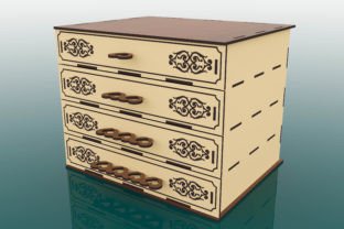 Chest of Drawers Box Laser Cut Svg Files · Creative Fabrica