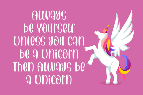 Flying Unicorn Font - Preview 2