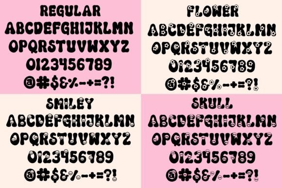 Funky Daisy Font PNG with transparent background - Preview 1