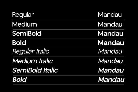 Mandau Font PNG with transparent background - Preview 1