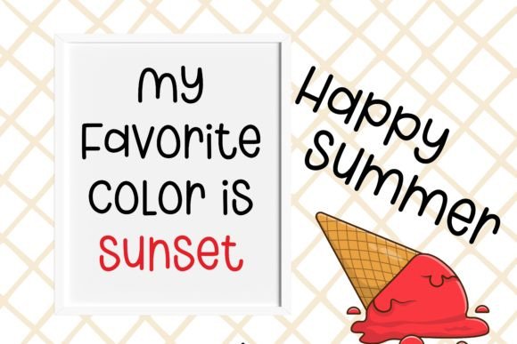 Raspberry Ice Cream Font PNG with transparent background - Preview 1