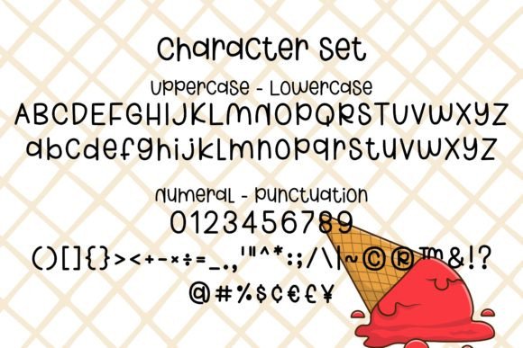 Raspberry Ice Cream Font PNG with transparent background - Preview 5