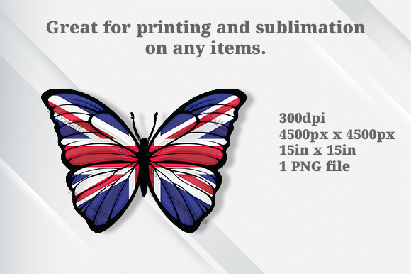 United Kingdom X Butterfly PNG Graphic by Rahallus Ntx · Creative Fabrica