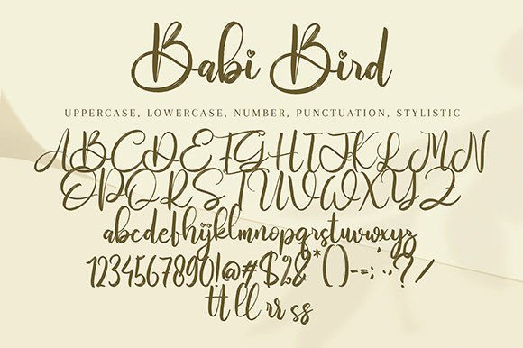 Babi Bird Font - Preview 6