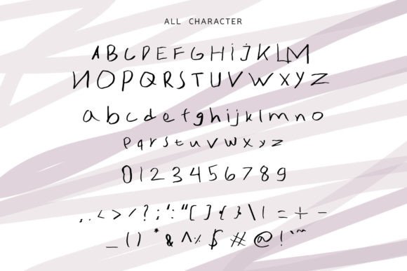 Childstype Font PNG with transparent background - Preview 3