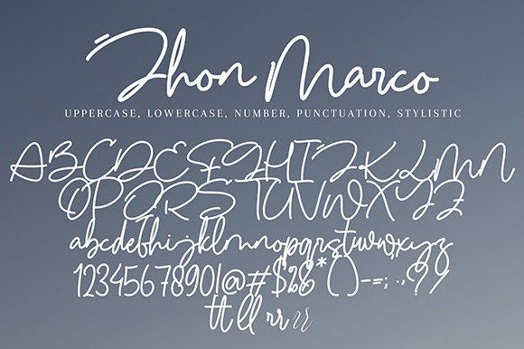 Jhon Marco Font PNG with transparent background - Preview 6