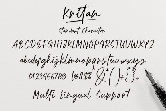 Kritan Font PNG with transparent background - Preview 2