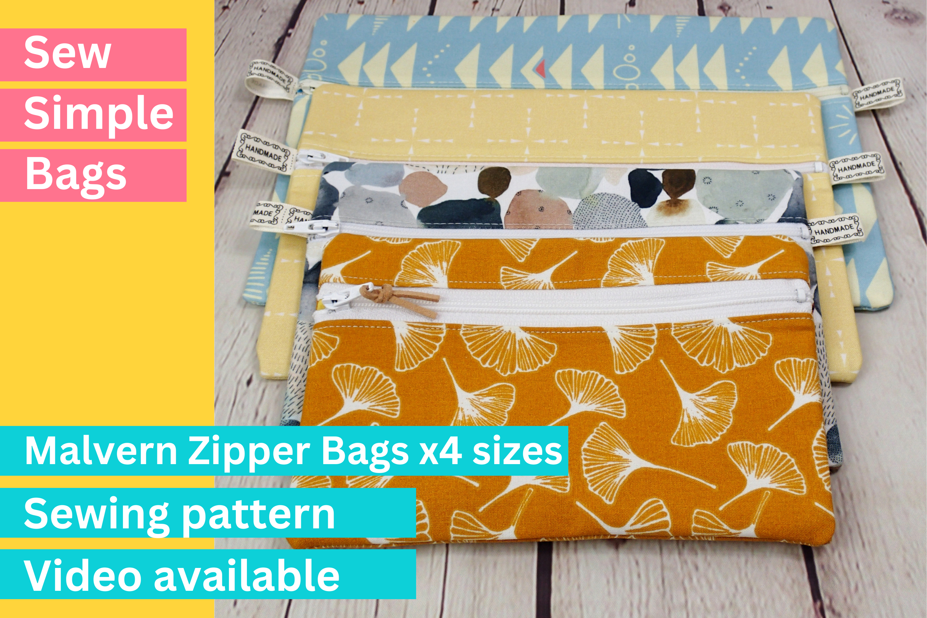 Malvern Zipper Bags X 4 Sizes + Video