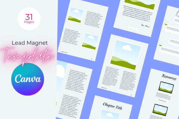 Minimalistic Canva lead magnet template with clean modern layout