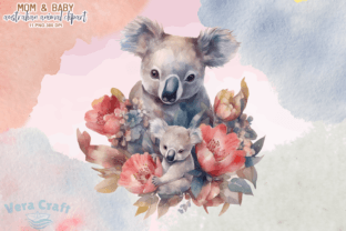 Mom & Baby Australian Animals Clipart Graphic by FVBFontArt · Creative ...