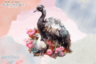 Mom & Baby Australian Animals Clipart Graphic by FVBFontArt · Creative ...
