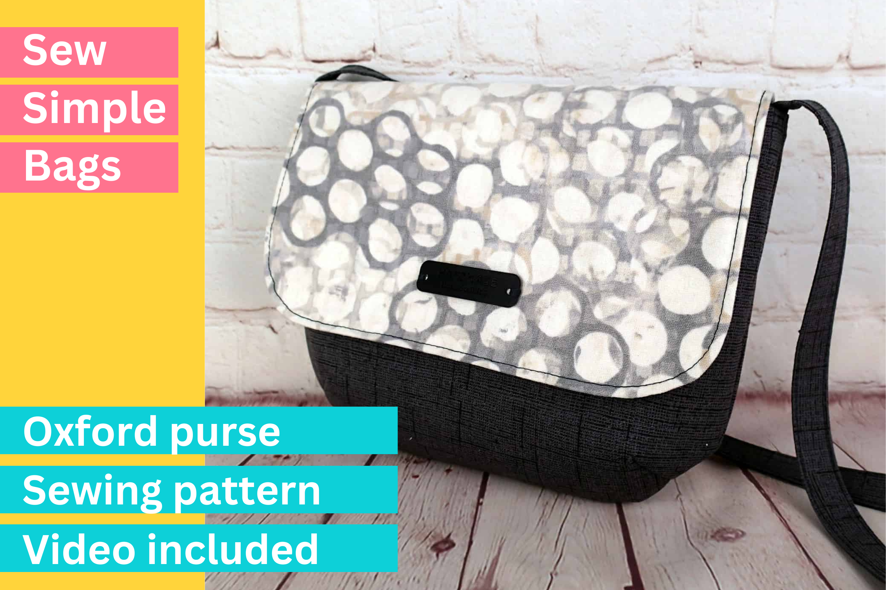 Oxford Purse Sewing Pattern, Easy to Sew
