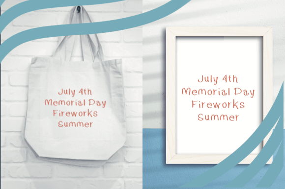 Patriotic Jam Font PNG with transparent background - Preview 3