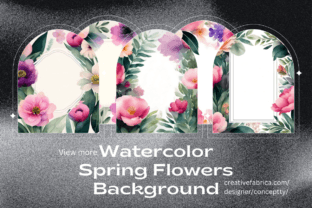Watercolor Spring Flowers Background Graphic by Conceptty · Creative ...