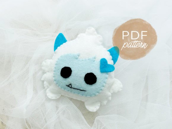 Baby Yeti Monster Felt Sewing Pattern