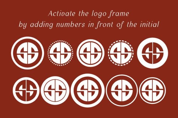Circle Two Letter Font PNG with transparent background - Preview 1