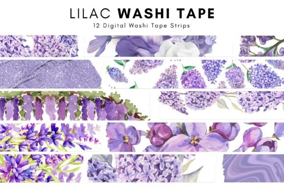 Lilac Digital Washi Tape