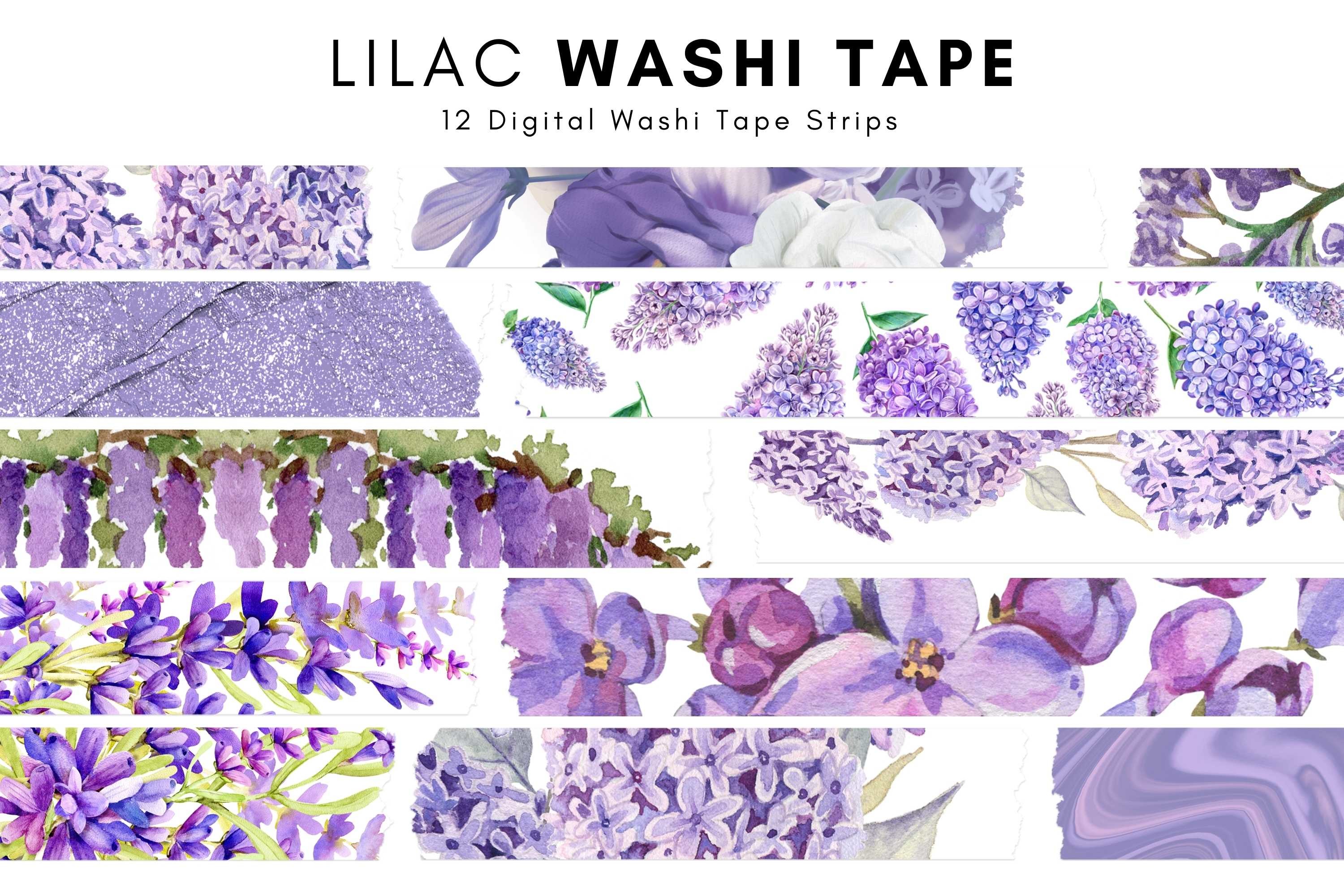 Lilac Digital Washi Tape