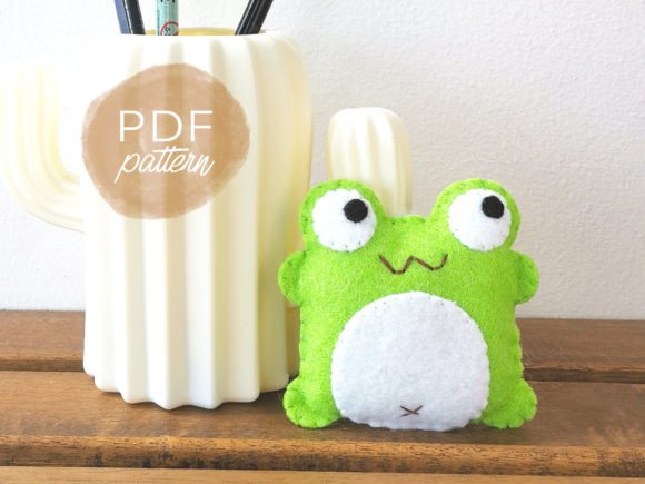 Little Froggie Felt Sewing Pattern Graphic Sewing Patterns By Little Craftlab Studio