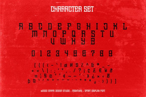 Mightyne Font PNG with transparent background - Preview 1