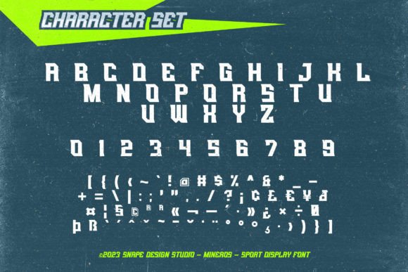 Mineros Font PNG with transparent background - Preview 1