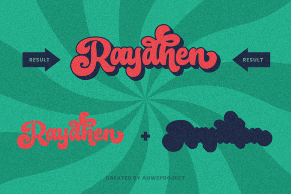 Raydhen Font PNG with transparent background - Preview 2
