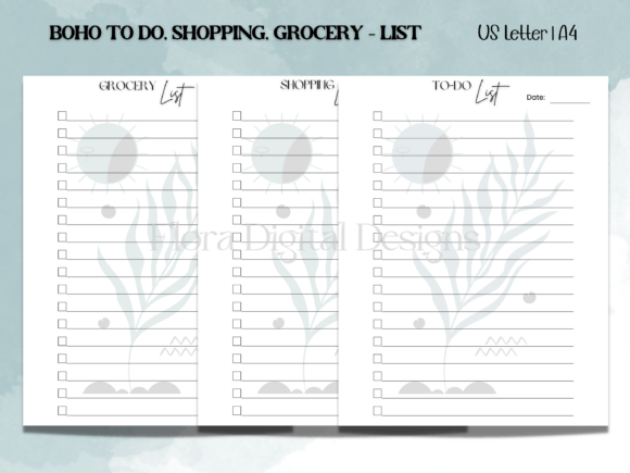 To Do, Shopping, Grocery List, Boho