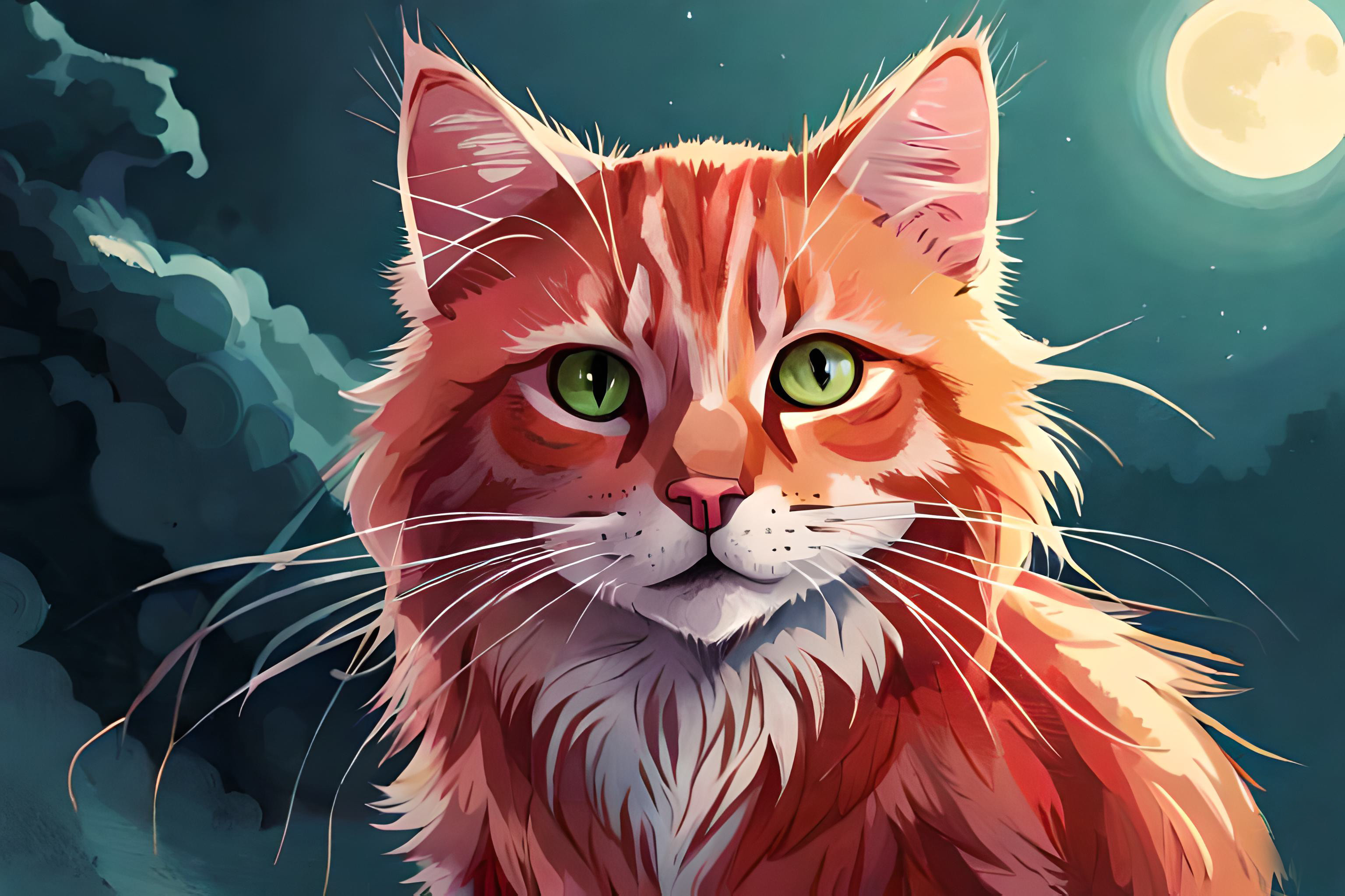 Watercolor Cute Cat Graphic by 1xMerch · Creative Fabrica