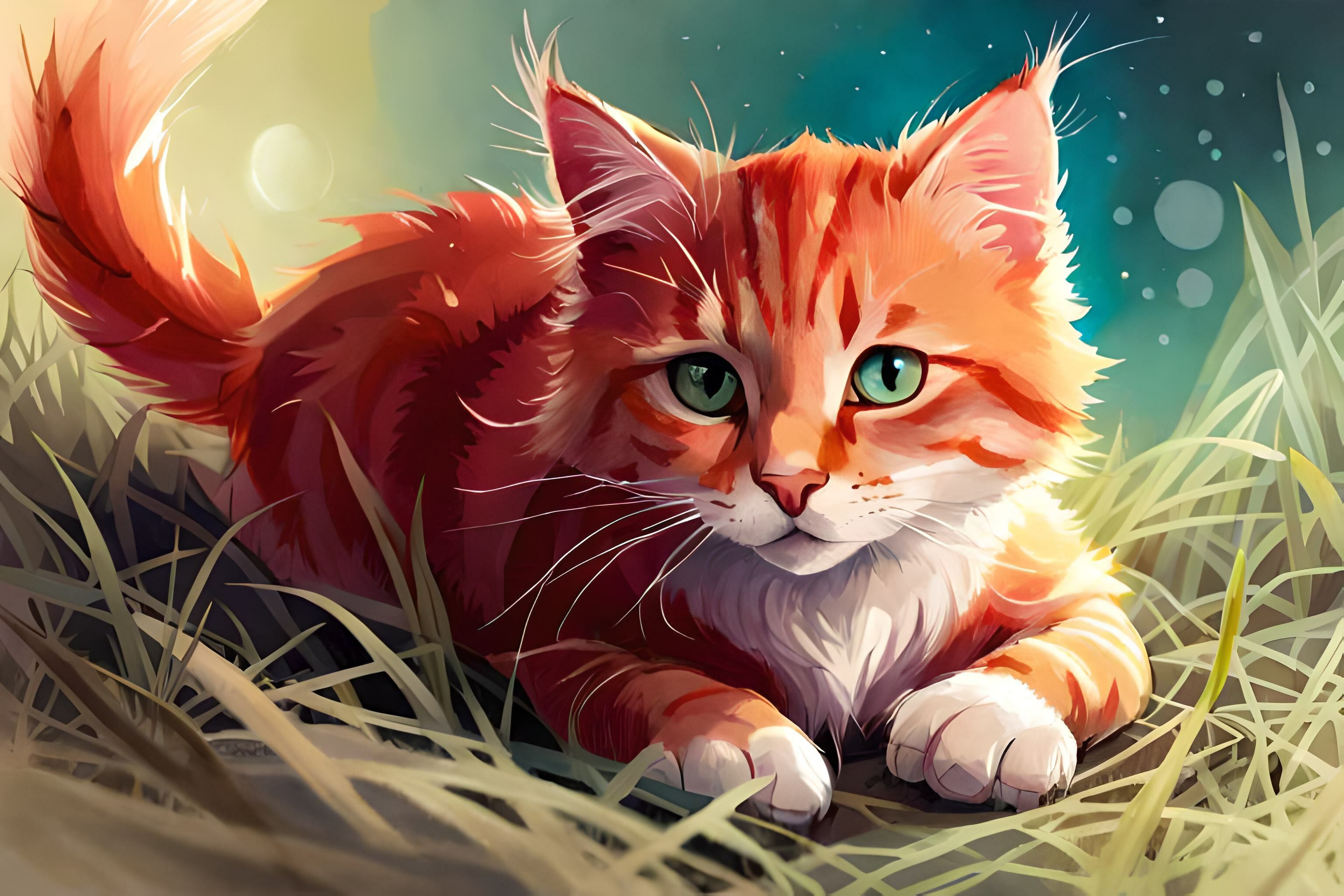 Watercolor Cute Cat Graphic by 1xMerch · Creative Fabrica