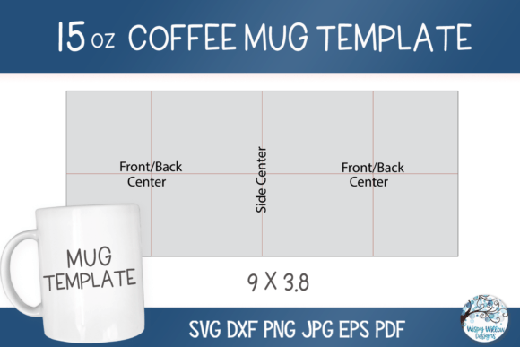 15 Ounce Coffee Mug Sublimation Template Graphic by WispyWillowDesigns   Creative Fabrica