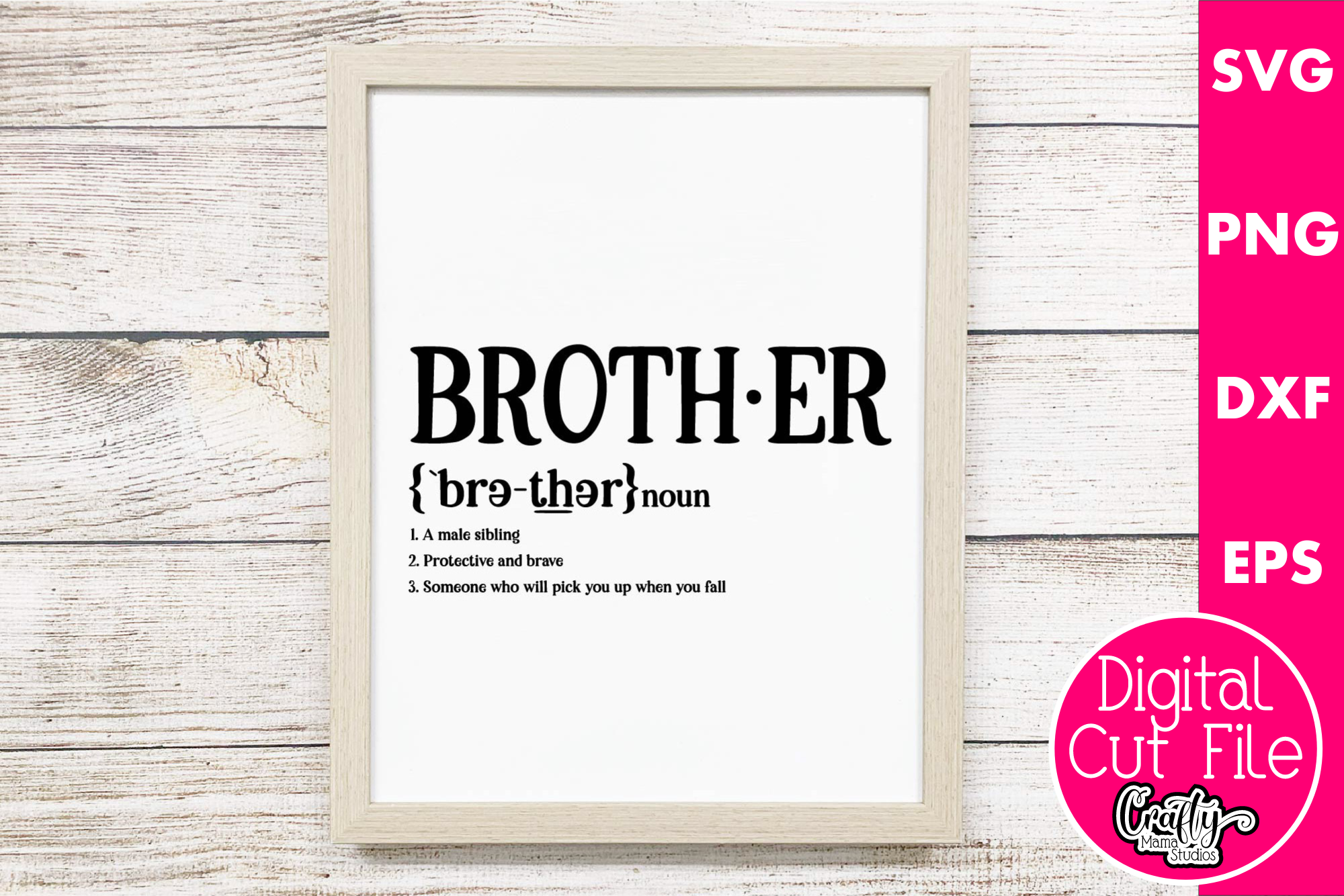 Brother Discraption Brother Definition Sign Graphic by Crafty Mama Studios · Creative Fabrica